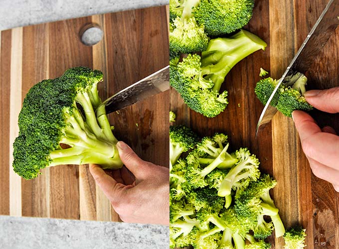 How to cut broccoli.