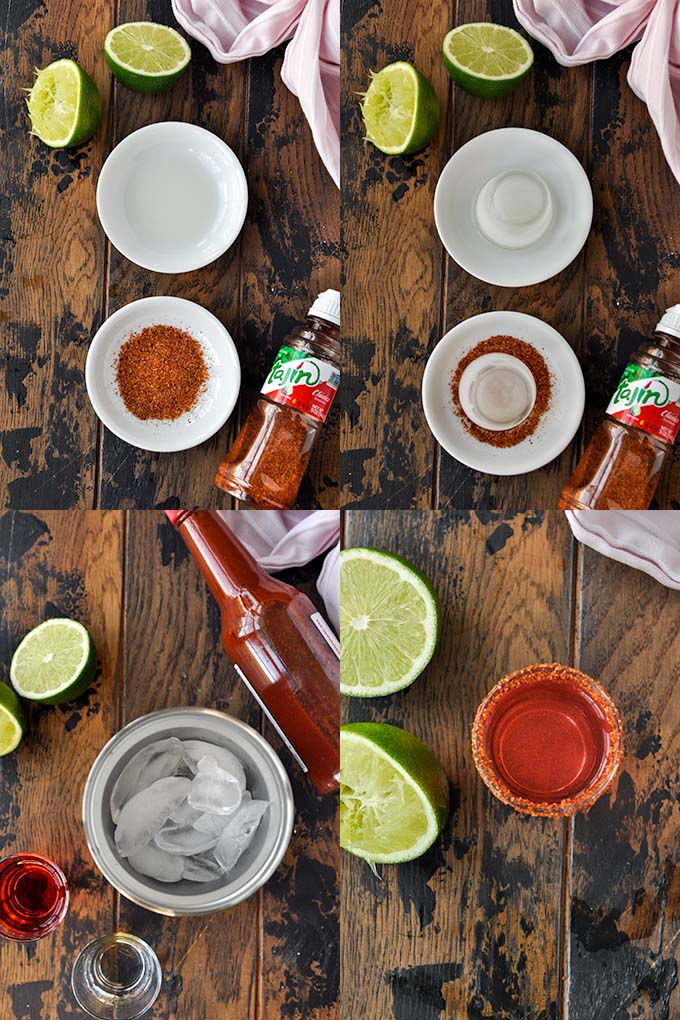 Step by step instructions on how to make paleta shot.
