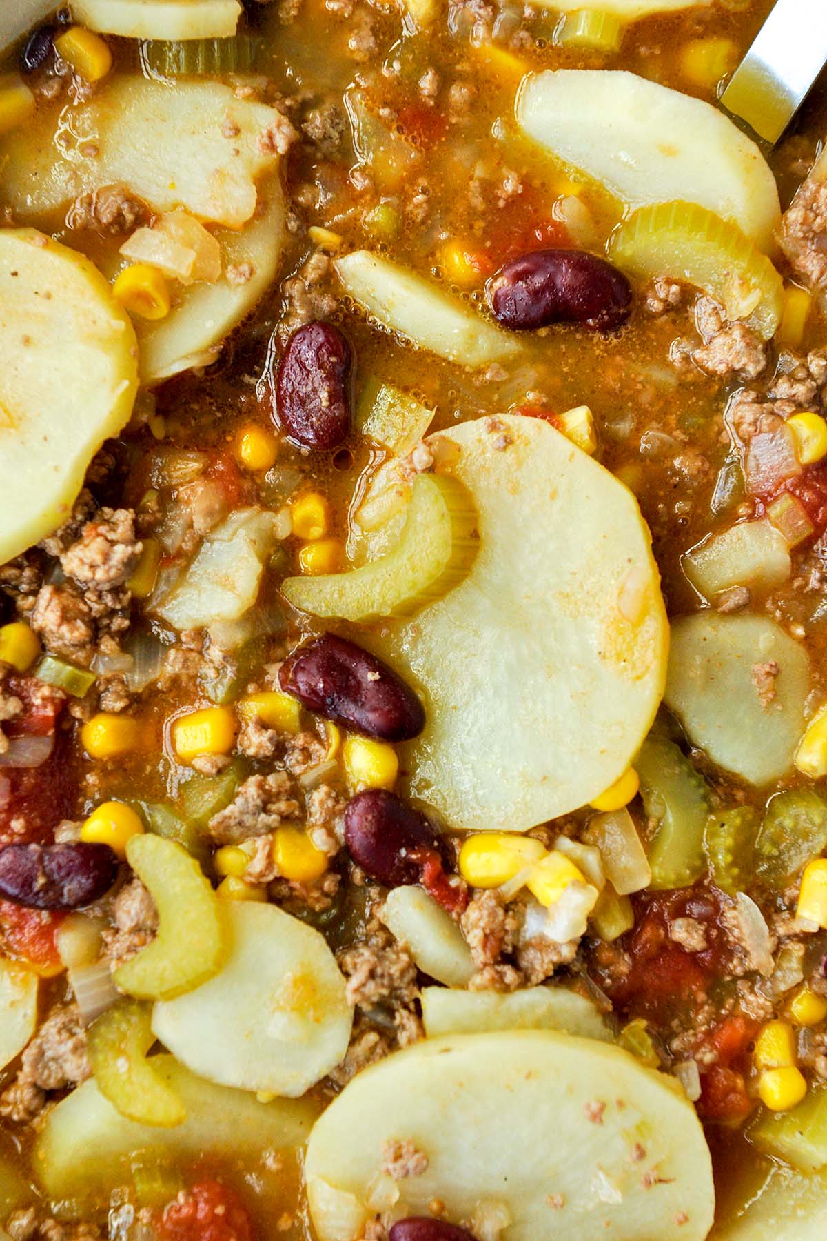 An up close view of shipwreck stew.