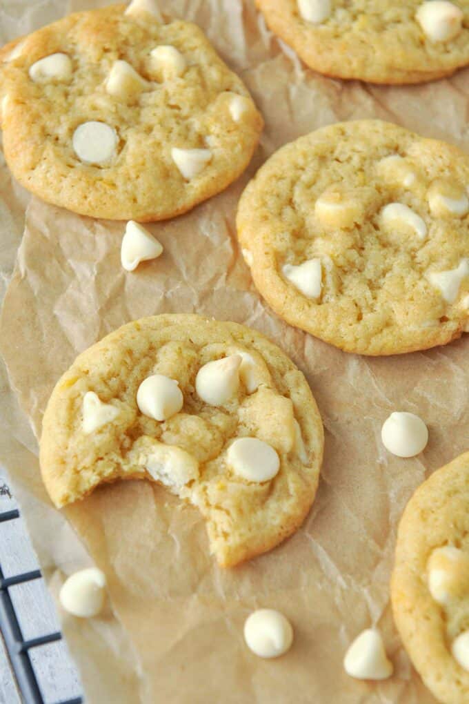 Chewy Lemon White Chocolate Chip Cookies Home Cooked Harvest
