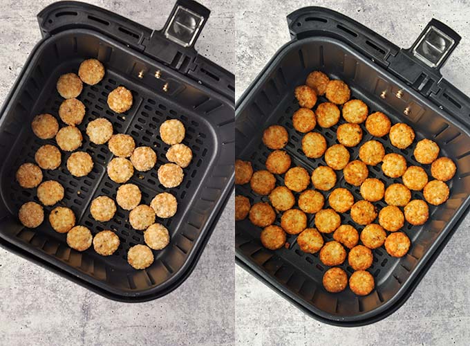 Step by step instructions to make crispy crowns in an air fryer.