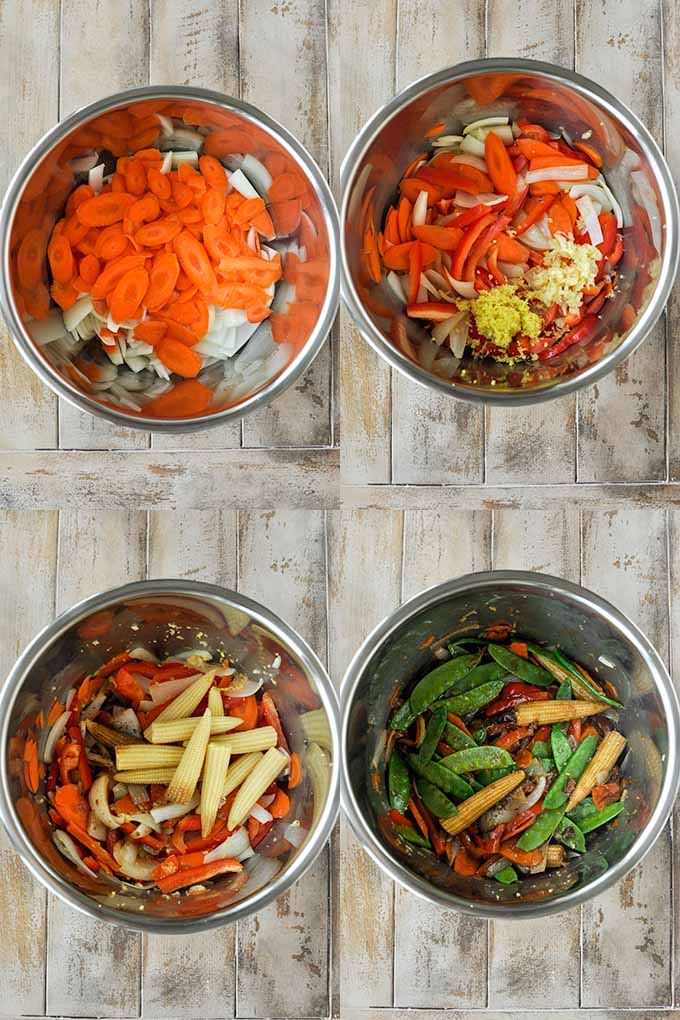 Step by step instructions to make instant pot vegetable stir fry.