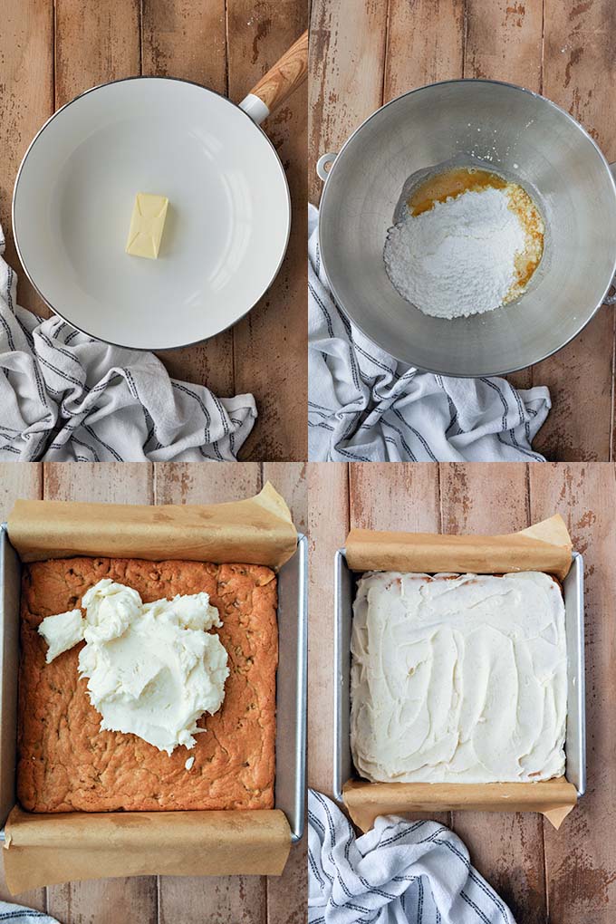 Step by step instructions of how to make the brown butter frosting.
