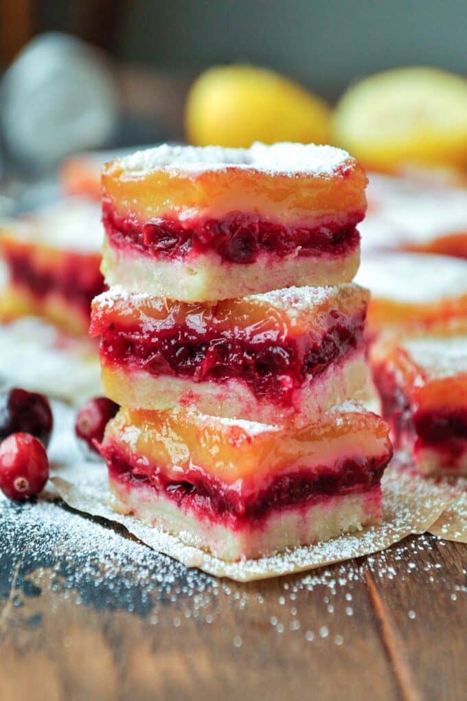 Cranberry Lemon Bars Recipe Home Cooked Harvest