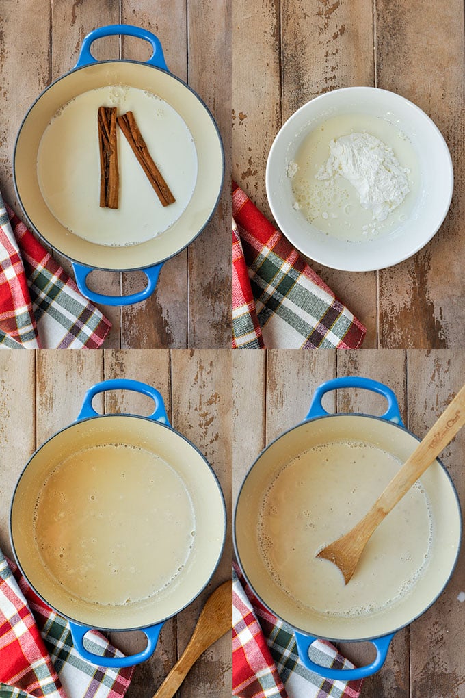 Step by step instructions for making natilla. 