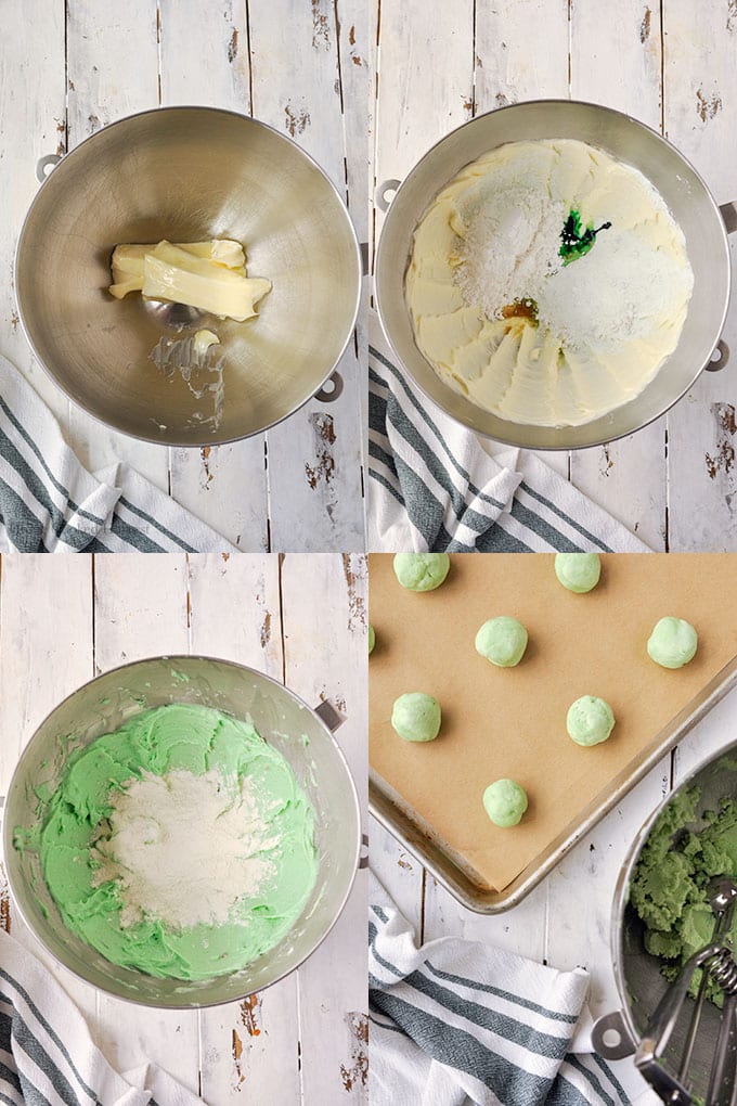 Step by step instructions to make pistachio pudding cookies.
