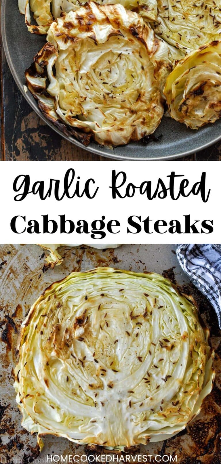 Garlic Roasted Cabbage Steaks Home Cooked Harvest
