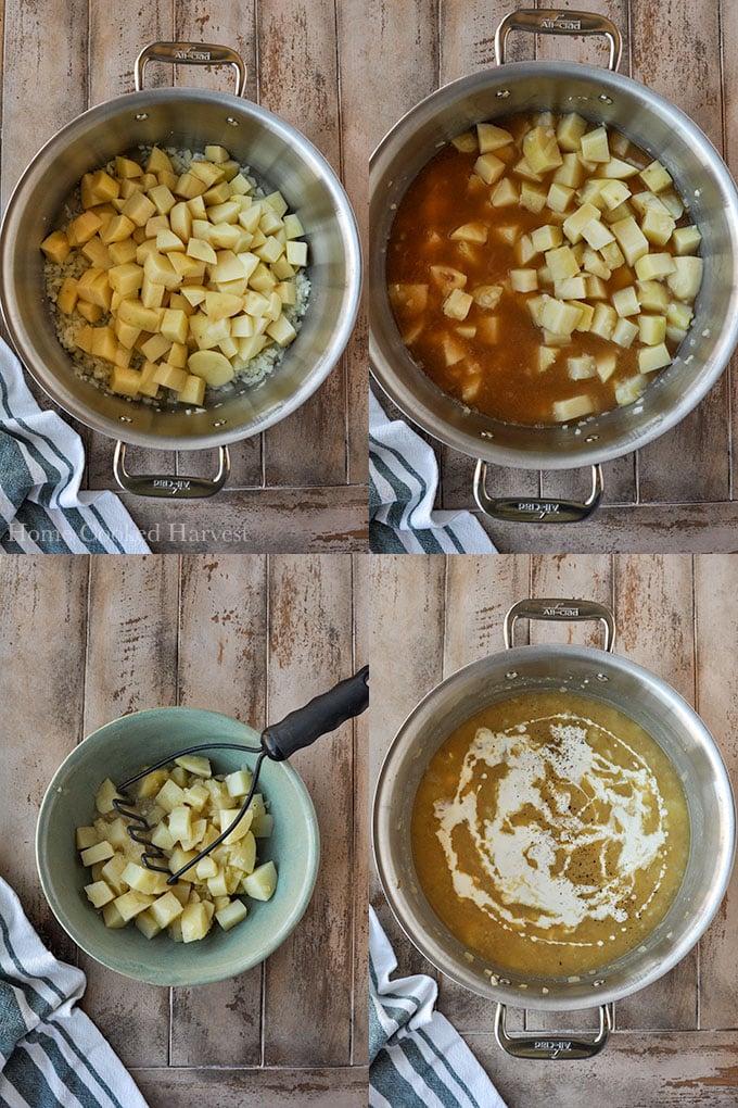 Step by step instructions to make this simple Irish potato soup.