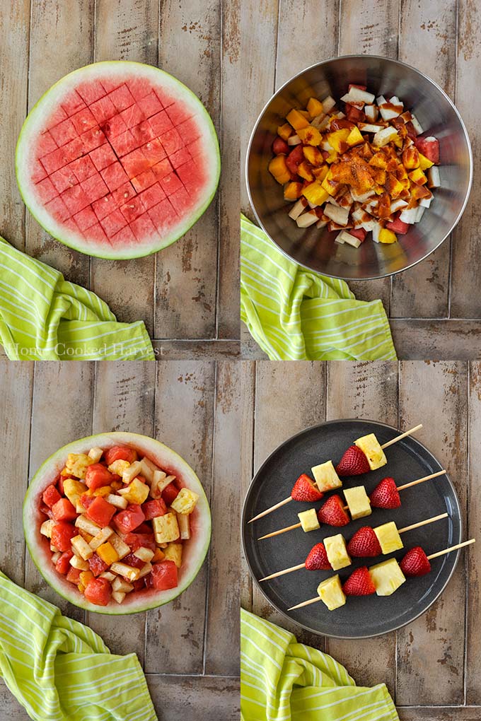 Step by step instructions to make this watermelon.