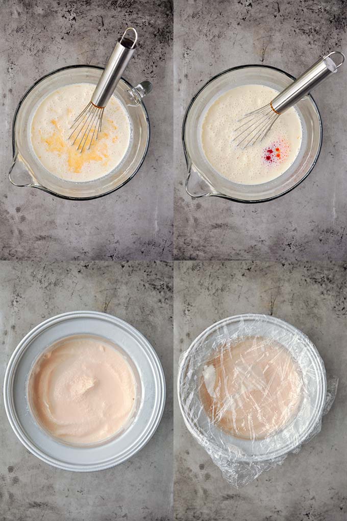 Step by step instructions to make orange ice cream.