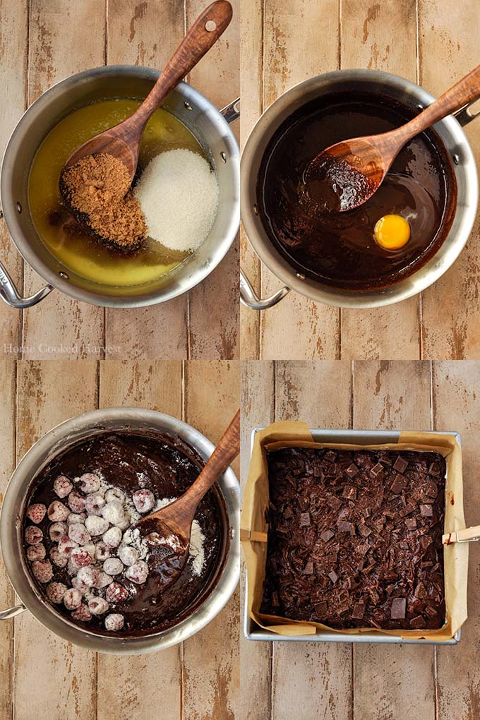 Step by step instructions to make brownies.