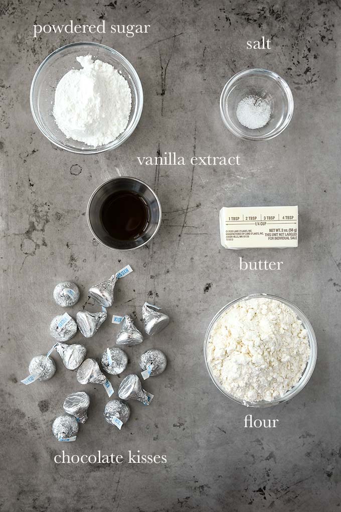 All of the ingredients to make these cookies.