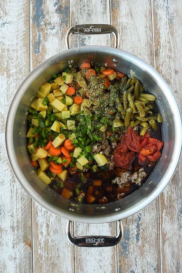 Step four is all of the other ingredients added in.