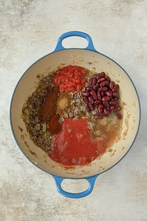 Step three is adding in all of the seasoning.