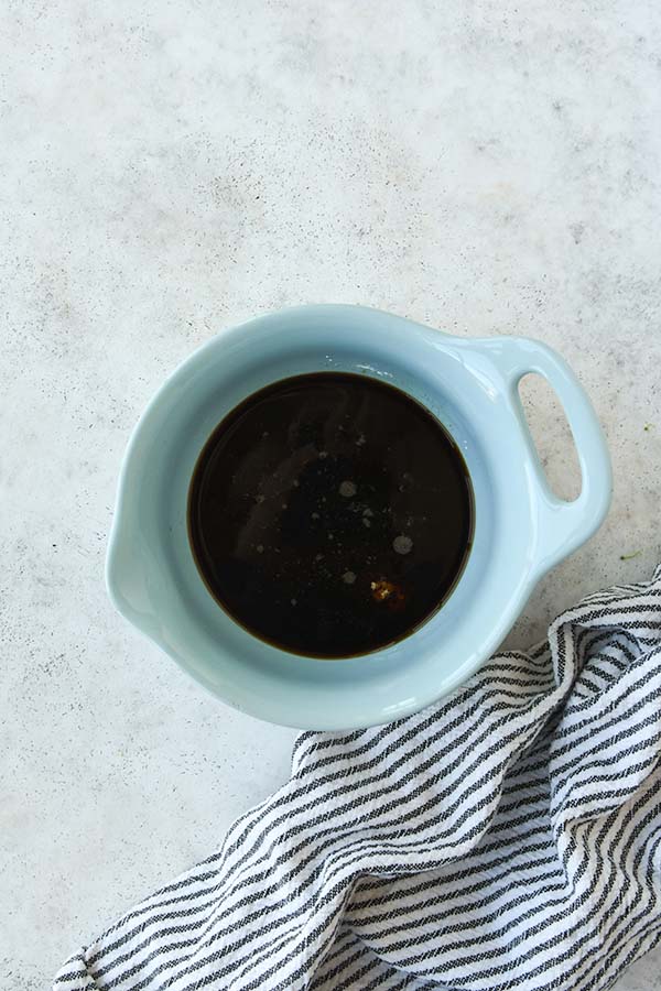 Step two is mixing together the ingredients for the sauce.