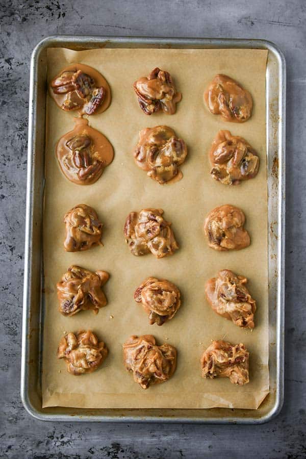 Step seven is the mixture being dolloped onto a baking sheet.