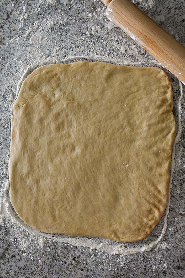 Step five is rolling out the dough.