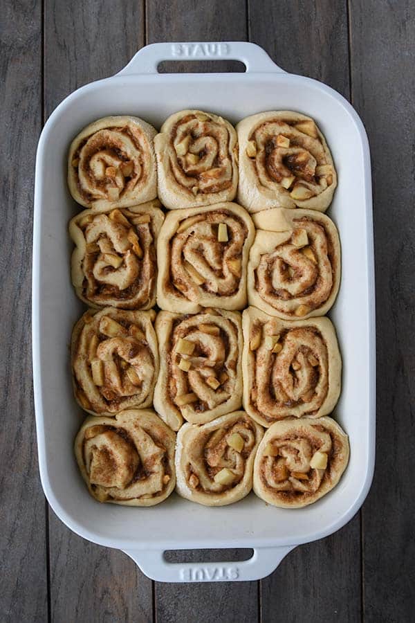 Step nine are the risen rolls.
